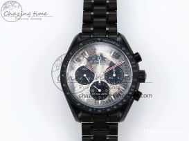 0515 Speedmaster Black Benom PVD Moon RMF Best Edition on PVD Bracelet Lemania HW WrinkleFree 7727